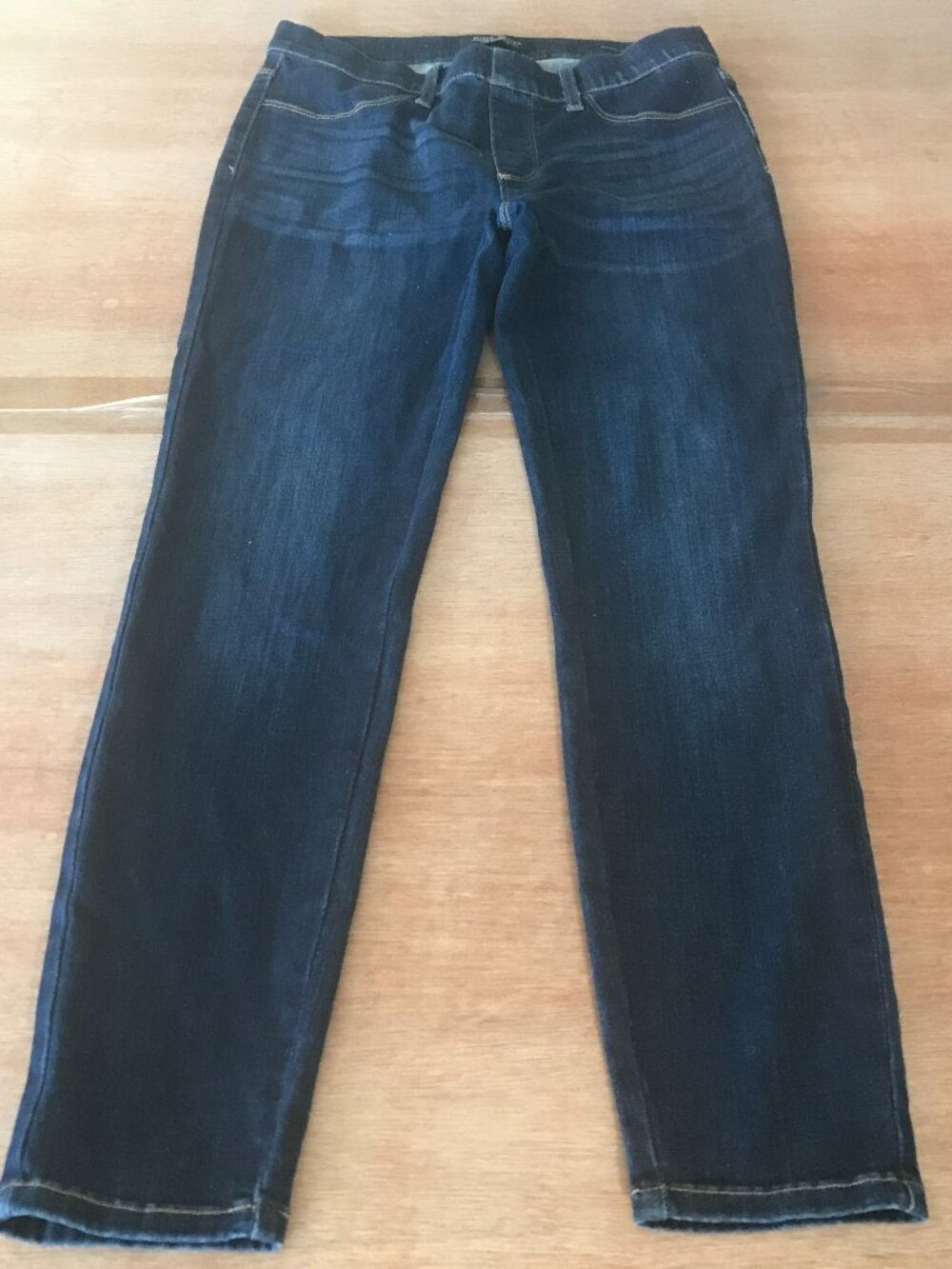 Judy Blue Skinny Fit Pull On Jeans Women 11/30 Blue Mid Rise Pocket Dark Wash